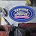 American Art Decor LED Neon Rope Wall Sign - Battery & USB Powered - Vintage Room Decor - Retro Lights for Bar, Man Cave, Garage, Game Room & More (Genuine Ford Parts & Service, 9.5