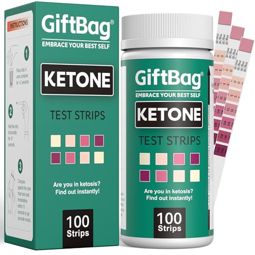 100 Upgraded Ketone Test Strips with Built-in Color Chart –