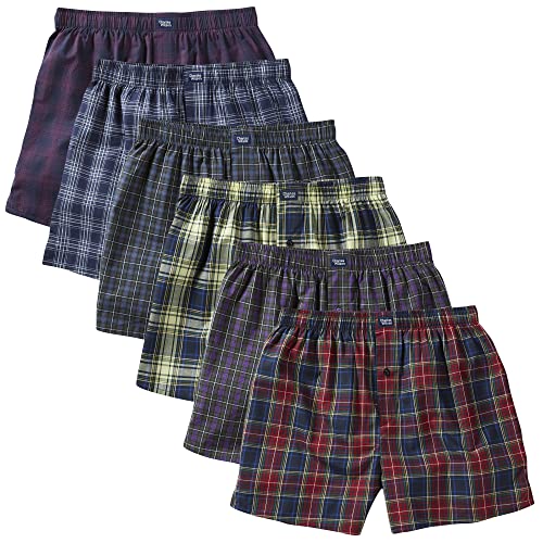 Charles Wilson 6er Packung Gewebte Boxershorts (XL, Tartan Check 74)