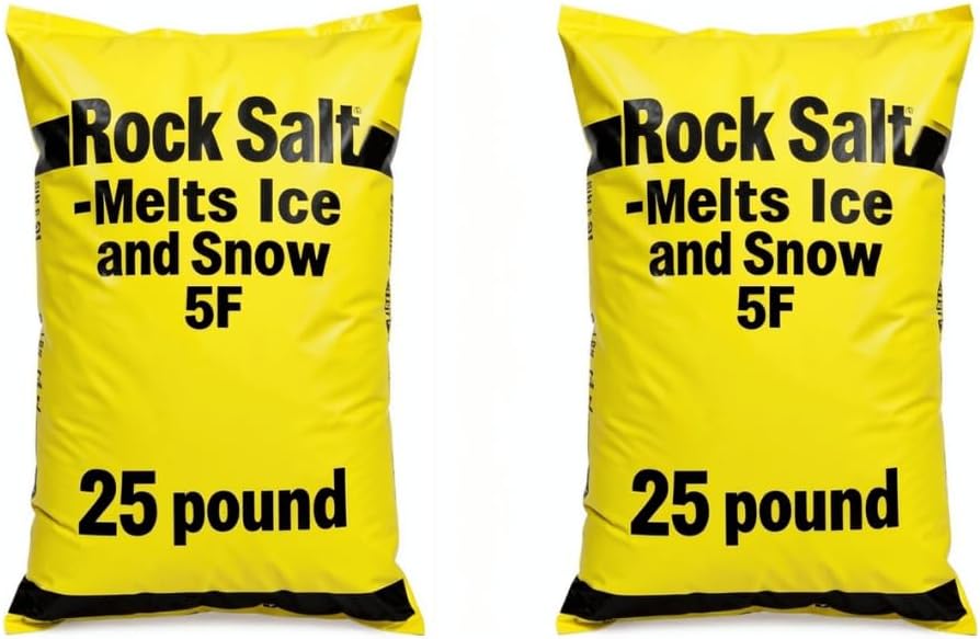 Salt Ice Melt Bags - Two 25 Pound Bags