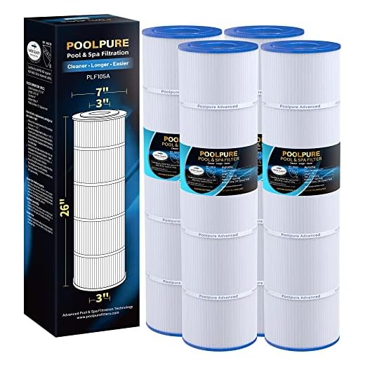 POOLPURE Replacement Filter for Pentair CCP420, Pleatco PCC105-PAK4, 178584, Unicel C-7471, 817-0106, R173576, 817-0106, Filbur FC-1977, Pentair Clean and Clear Plus 420 Cartridge Filter, Pack of 4