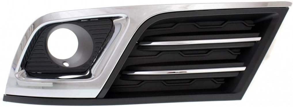 For Chevy Traverse 2013 14 15 16 2017 Fog Light Bezel Driver Side | LTZ/Premier Model | With Fog Light Hole | With Chrome Trim | Replacement For GM1038150 | 22817940, 615343827261