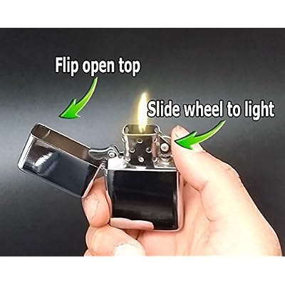 Thompson Fear And Loathing D54 Flip Top Oil Lighter Smoker Includes Silver Case