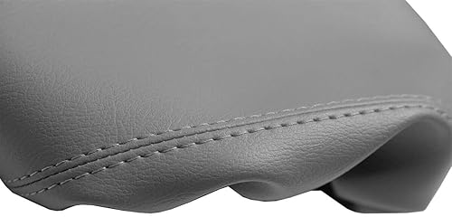 Miniatura 3 de Tapa de consola de cuero de PVC gris hecha para Ford F150 Lariat 1997-2003