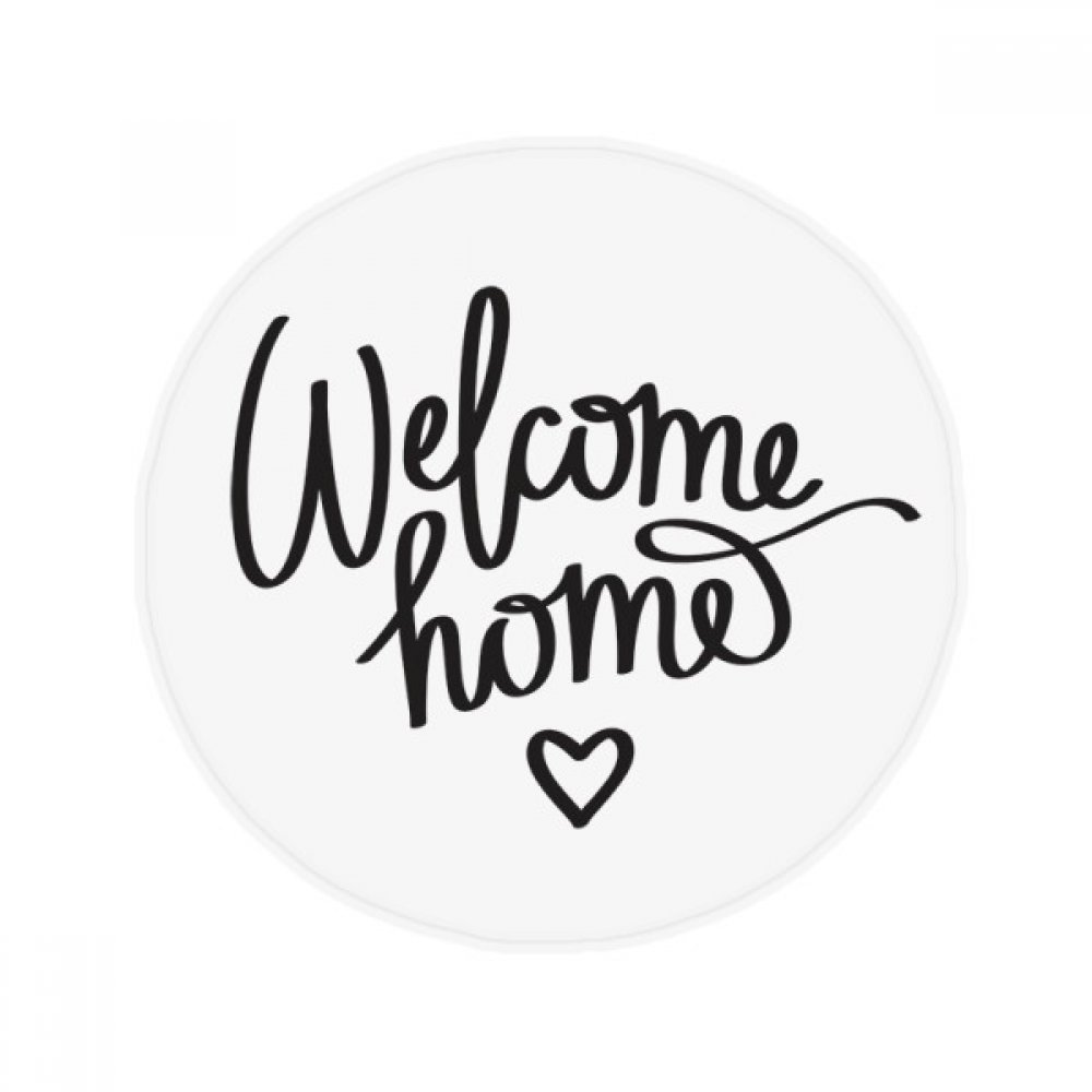Tapis de cuisine rond Welcome Home, le cadeau de crémaillère idéal en 50cm