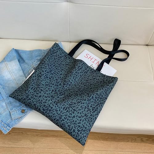 Women's Canvas Bag, Aesthetic Handbags with Zipper Travel Shoulder Bags Shopping Handbags with Inner Pockets4