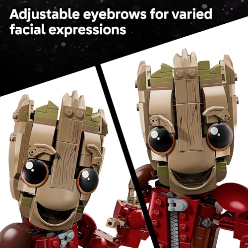 LEGO Marvel Ravager Jumpsuit Groot Building Toy for Boys & Girls, Ages 10+ - Posable Display & Play Figure W/Detonator Device - Gift Idea for Birthdays - 76341 - Image 4