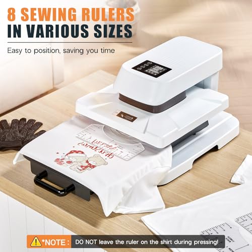 Specraft Auto Heat Press, 15x15 Digital Sublimation Machine with Adjustable Pressure for T-Shirts,White