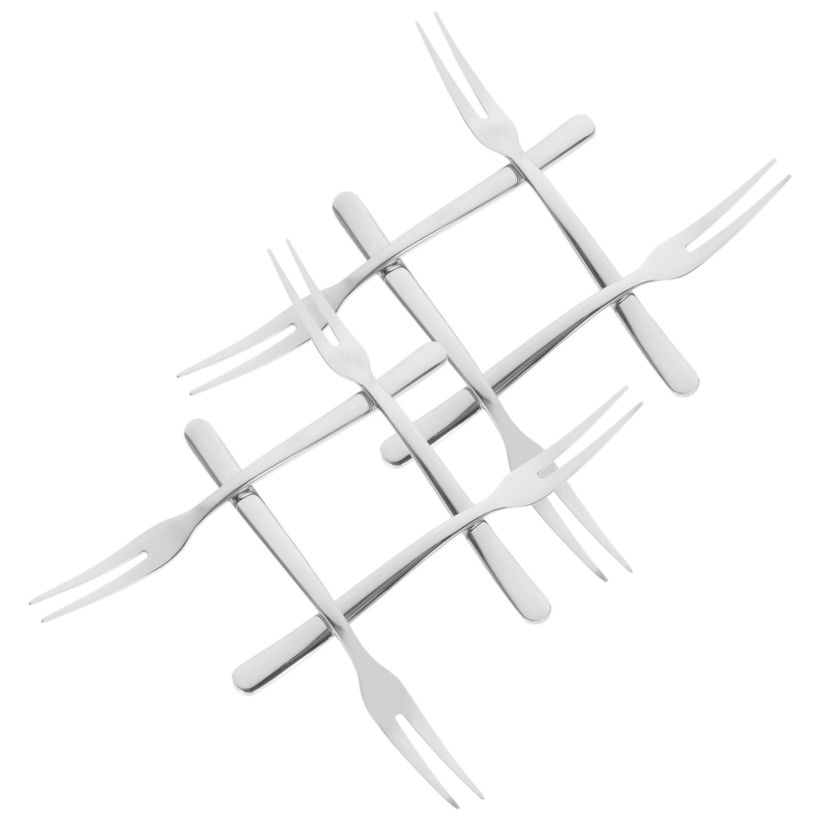 Cabilock 8 pezzi Forchette Piccole in Inossidabile per Antipasti Insalate e Frutta Design Ergonomico e Resistente per Famiglie e