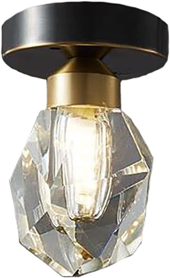Plafonnier cristal transparent avec diffusion de lumière optimale pour cuisine