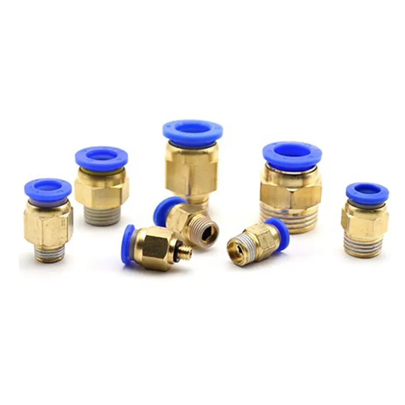 Pneumatisches Magnetventil DC 12 V 24 V 4V110-06 Schalldämpfer 4 mm 6 mm 8 mm 10 mm 12 mm Schnellinstallation AC 110 V 220 V 4 V 110 06 (10 mm Armaturen, AC 110 V)