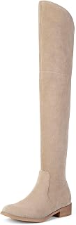 Women's Over The Knee Boots Thigh High Low Block Heel Pointed Toe Long Stretch Boots