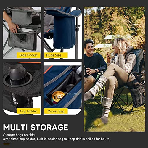 FAIR WIND 2 Pack Oversized Fully Padded Camping Chair with Lumbar Support の商品画像 5