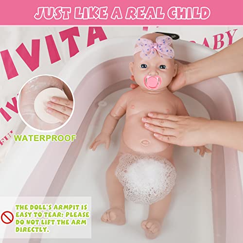 Muñeca Reborn de Silicona de 20 Pulgadas IVITA miniatura 5