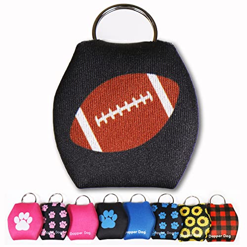 Dapper Dog - Dog Tag Silencer with Tag Ring (Black with Football)