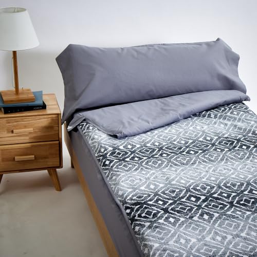 10XDIEZ Saco nórdico ajustable nairobi (Gris Nairobi - Cama 80cm)