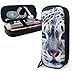 Produktbild Federmäppchen White-haired Leopard Cute Pen Pencil Case Leather Pouch Bag Pencil Case with Double Zipper Holder Box for Girls Boys Adults