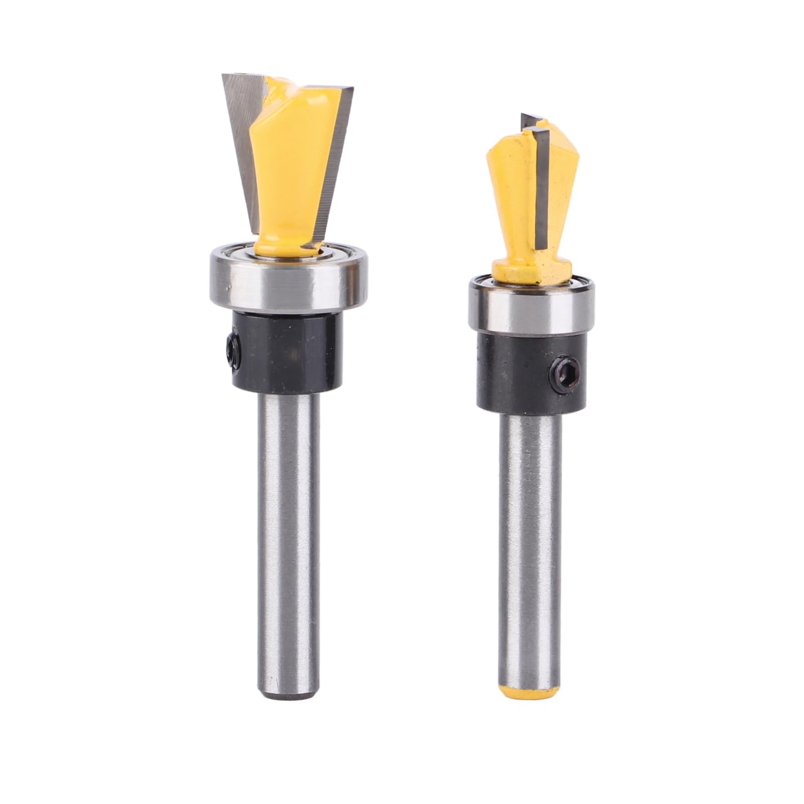 HililandDovetail Bit Joint Router with Bearing Woodworking Cutter 1/4 Inch Shank Dovetail Jig Bit Set of 2