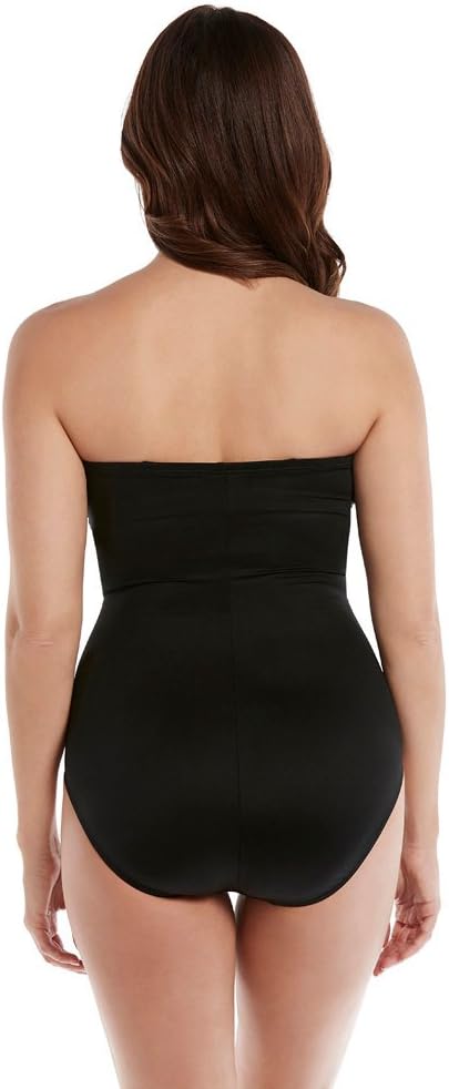 Miraclesuit Women’s Swimwear Rock Solid Madrid Bandeau Underwire Detachable Strap One Piece Swimsuit - Image 3