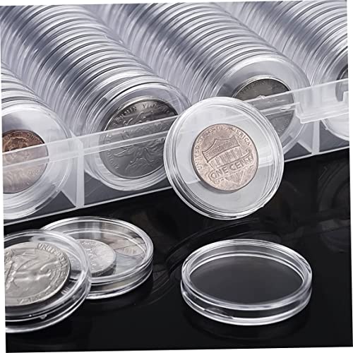 Estuche para cápsulas de monedas plástico 100 piezas 30mm miniatura 4