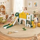 【Matériaux résistants et écologiques】 Structure jeux exterieur enfant fabriqué à partir de matériaux durables et respectueux de l'environnement, ce terrain de jeu est conçu pour durer. La surface lisse et robuste du toboggan garantit une expérience de glisse sûre et agréable, tout en étant facile à entretenir pour une utilisation prolongée.