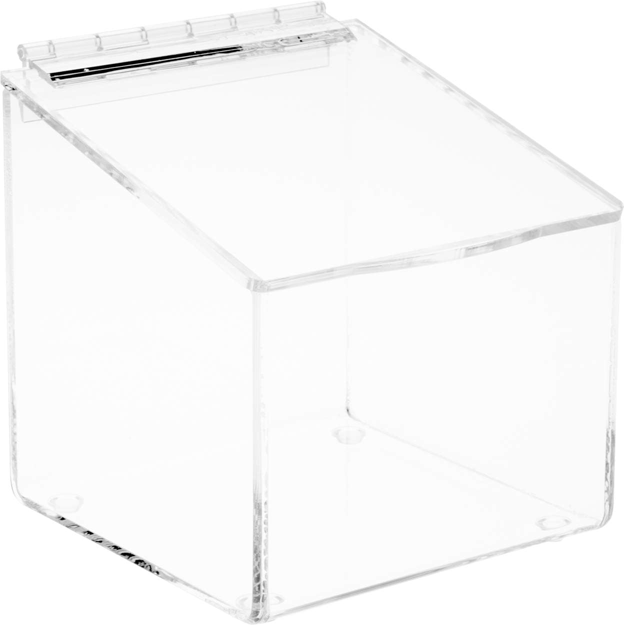 Plymor Clear Acrylic Display Case Box with Angled Top