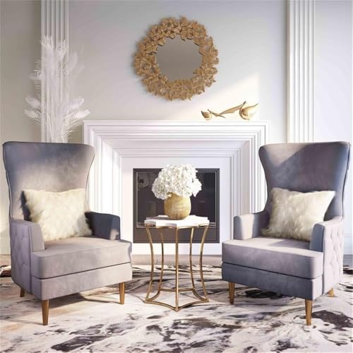 TOV Furniture Camilla Marble Sun-Shaped Side Table, 18"W x 18"D x 22.8"H, Gold