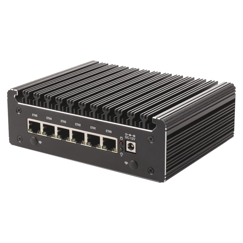 Image of 6 x 2.5GbE I226-V Firewall Micro Appliance, Fanless Firewall Mini PC N100, HDMI, Type-C, AES-NI Router Support pfsense Openwrt,0 RAM, 0 Storage (Intel N100 /Large Shell, 8G RAM 256G SSD)