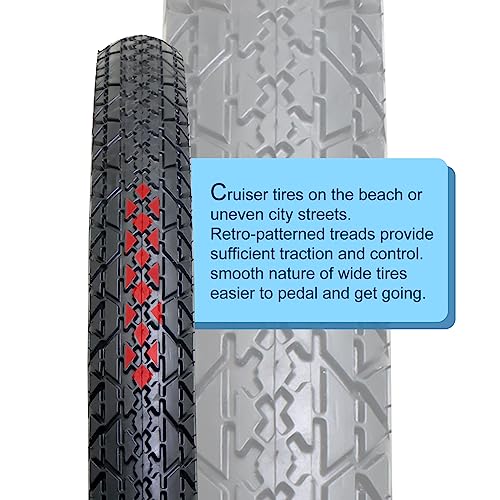 Mohegia 26×2.125インチ 自転車 タイヤ 2-Pack Cruiser Bike Tires Set: Mohegia 26 X 2.125 Inch Folding Tires thumb #2