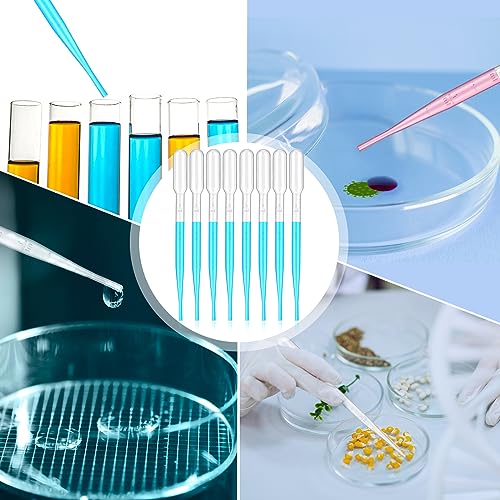 Kanayu WAE-KANAYU-1916 1500 Pieces 3Ml Plastic Transfer Pipettes Plastic Eye Droppers Laboratory Pipettes Dropper Disposable Pipettes Calibrated Dropper thumb #5