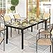 Outsunny Gartentisch Aluminium 190x90 cm Wetterfest Buffettisch mit Holz-Optik, rutschfest Campingtisch für 8 Personen Balkontisch Terrassentisch Outdoor Esstisch für Garten, Terrasse Balkon Naturholz
