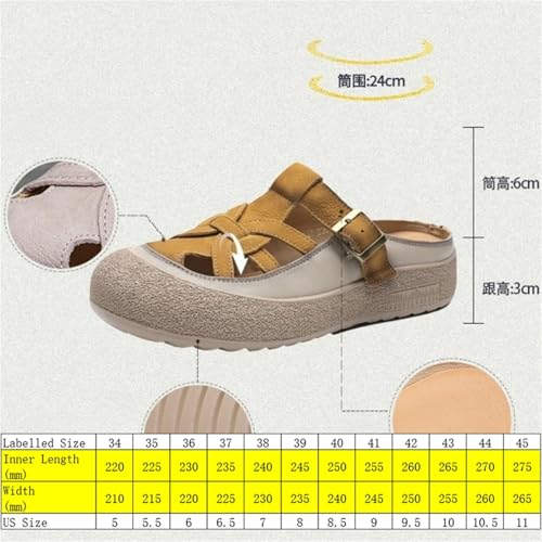 Women's Suede Mary Jane Flats - 3cm Woven Leather Summer Hollow Platform2