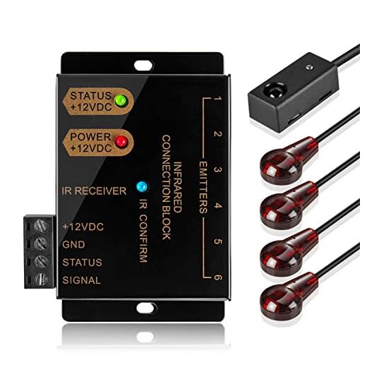 TNP IR Repeater Extender Infrared Remote Control Hidden System Kit - Infrared IR Emitter Blaster Distribution Extension & Receiver Cable for Cable Box Home Theater AV Component Equipment HDTV