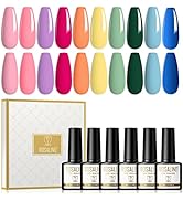 ROSALIND UV Nagellack 10 Farben Gel Nagellack Rosa Pink GrüN Rot Orange Lila Blau UV Nagellack Se...