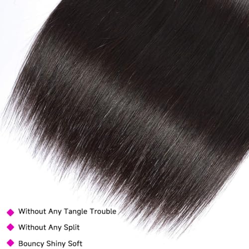 12A Straight Bundles Human Hair 24 26 28 Inch 3 Bundles Human Hair Straight Human Hair Bundles 100% Unprocessed Brazilian Virgin Human Hair Extension