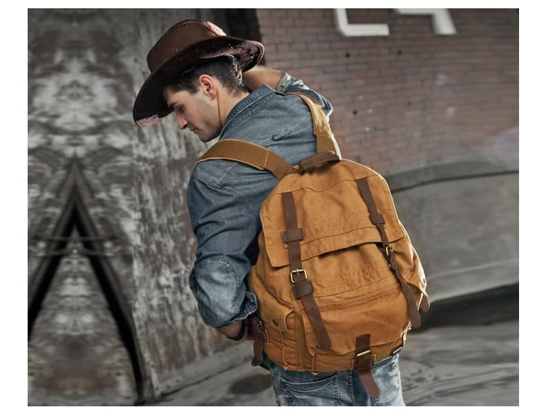 Sac à dos en toile vintage authentique l'esprit d'aventure