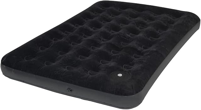 Avenli 88019 Double Flocked Airbed with Built-In Pump / Easy to Store and Transport / Waterproof Finish / 190cm x 136cm x 22cm