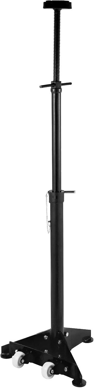 Get Popular Offer Bestauto Underhoist Stand 3/4 Ton Capacity Pole Jack Heavy Duty Jack Stand Car Support Jack Lifting from 1.1 m to 1.8 m, Triangular Base, Two Wheels, Easy Adjustment, Automotive Support, Black