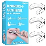 10x Knirscherschiene für die Nacht – Set mit 2 Größen (4x Groß & 6x Klein) inkl. Aufbewahrungsbox – Anpassbare Aufbissschiene gegen Zähneknirschen, Knirschschiene BPA-frei