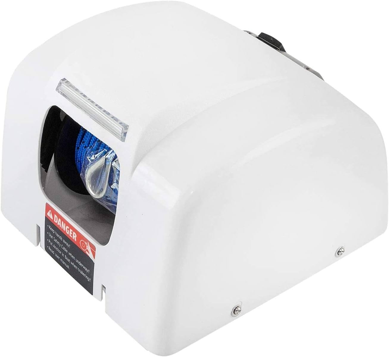 Wench per ancora per barche da 12 V, verricello per ancora elettrico, kit verricello per ancora per barche in acqua salata, con telecomando wireless e corda per ancora pre-avvolta da 100 piedi