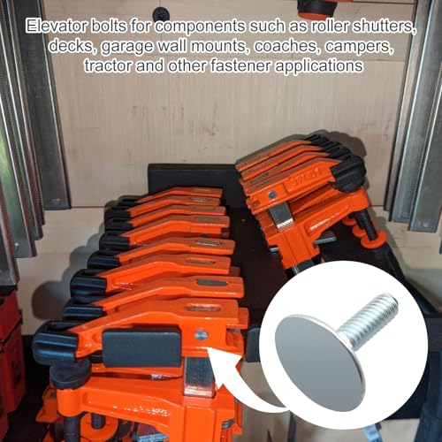 Image of 10 Pcs 014973239619 Elevator Bolts, 1 /4-20 x 1 Flat Head Bolt, Zinc - Rust Resistant