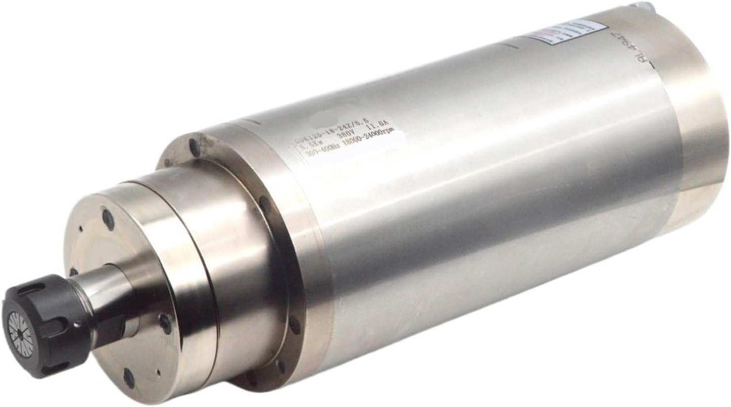 Water Cooling Metal Milling 5.5KW 220V 380V ER25 for Computerized Numerical Control Router Metal Milling Tools(Gold,220V)