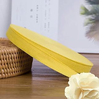 Cinta de algodón 100% de 10 mm, 15 mm y 20 mm, con diseño de espiga, ideal para fiestas, Navidad, bodas, manualidades de costura, color amarillo, 10 metros.