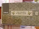 12x15g . Tulasi incense. Nag Champa & White sage (salvia blanca)