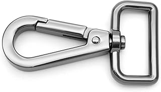 CRAFTMEMORE 2個 極厚ロブスタークラスプ スイベルスナップフック メタルプッシュゲートクリップ パースハードウェア SC91 (1インチ、ガンメタルブラック)