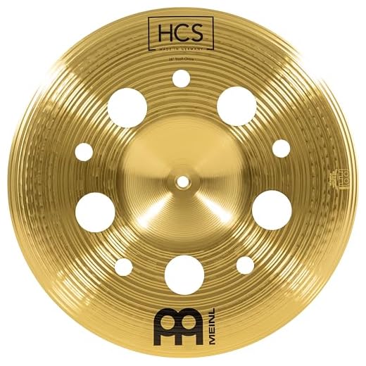 Meinl Cymbals HCS Plato Trash China de 16 pulgadas (40,64cm) con Agujeros – Platillos de Batería – Latón, Acabado Tradicional (HCS16TRCH)