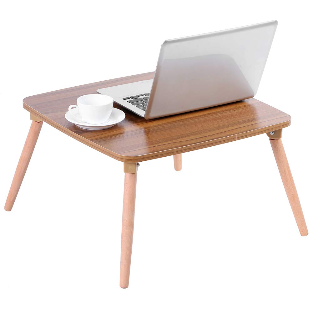 Cocoarm Składany Stolik Nocny Stolik na Laptopa Deska do Nauki z Drewna Bukowego 50 X 50 X 30 Cm Biurko do Nauki ze składaną konstrukcją Obciążenie 30 Kg dla Rozkładanej Sofy Sofa Wykusz Czytelnia