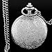 Tiong Retro Nostalgia Quartz Pocket Watch with Necklace Chain Blue Pendant & Gift Box (Green)