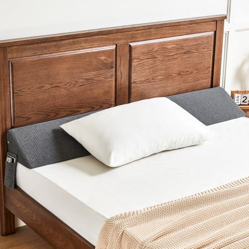 Dorifine Coussin cale de lit, pour remplissage d'espace de la tête de lit, de 0 à 20,3 cm, pour espace entre la tête de lit et le matelas, gris foncé, reine