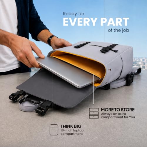 Image of American Tourister City Edge Laptop Backpack | 15.6 Inch Laptop Bag | Front Flap Design | Smart Trolley Sleeve | College & Office Use | Men & Women | Internal Organizer | 1 Year Warranty